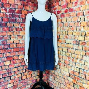 NWT Dex Women’s Lace Trim Navy Strap Dress